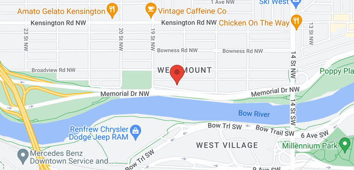 map of 1822 Westmount BV NW